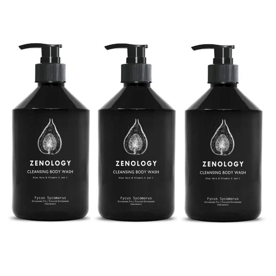3 PACK Zenology Fycus Sycomorus Cleansing Body Wash 16.9oz