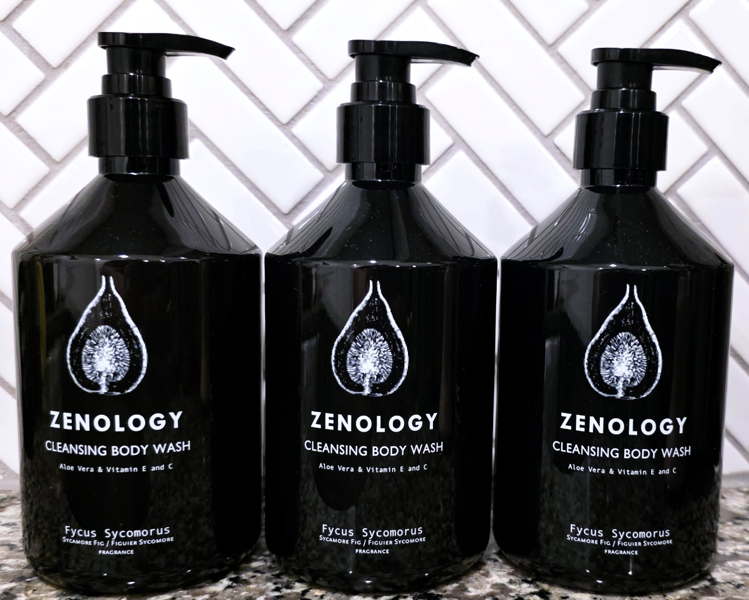 3 PACK Zenology Fycus Sycomorus Cleansing Body Wash 16.9oz